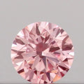 0.09ct Round Lab Grown Diamond (Colour Fancy Intense Pink, Clarity VS1, Cut EX, IGI Certified)