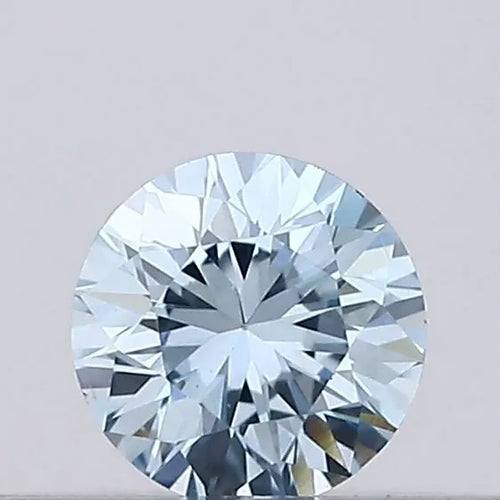 0.12ct Round Lab Grown Diamond (Colour Fancy Vivid Blue, Clarity VS1, Cut GD, IGI Certified)