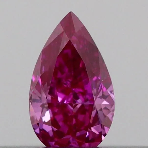 0.13ct Pear Lab Grown Diamond (Colour Fancy Vivid Pink, Clarity SI1, IGI Certified)