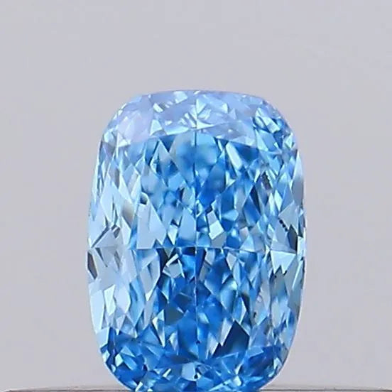 0.18ct Cushion brilliant Lab Grown Diamond (Colour Fancy Vivid Blue, Clarity VS1, IGI Certified)