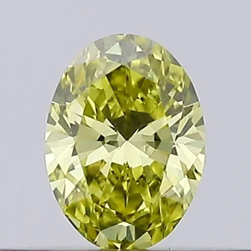 0.18ct Oval Lab Grown Diamond (Colour Fancy Vivid Yellow, Clarity VS1, Uncertified)