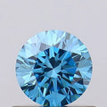 0.18ct Round Lab Grown Diamond (Colour Fancy Vivid Blue, Clarity VS1, Cut EX, Uncertified)
