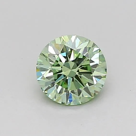 0.19ct Round Lab Grown Diamond (Colour Fancy Intense Green, Clarity VS1, Cut EX, Uncertified)