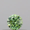0.19ct Round Lab Grown Diamond (Colour Fancy Vivid Green, Clarity SI1, Cut EX, IGI Certified)