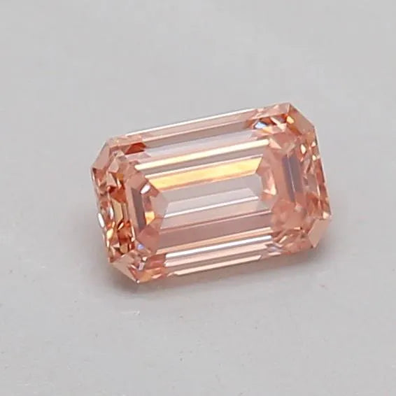 0.21ct Emerald Lab Grown Diamond (Colour Fancy Intense Brownish Pink, Clarity VVS2, IGI Certified)