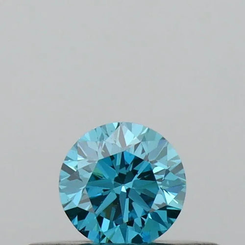 0.21ct Round Lab Grown Diamond (Colour Fancy Vivid Blue, Clarity VS2, Cut VG, IGI Certified)