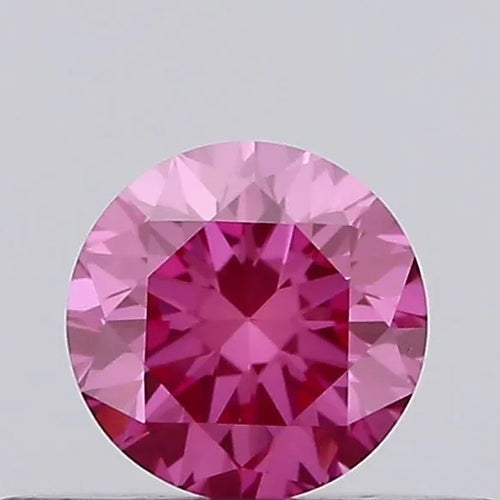 0.21ct Round Lab Grown Diamond (Colour Fancy Vivid Pink, Clarity VS1, Cut EX, Uncertified)