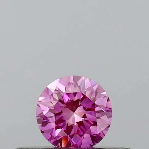 0.21ct Round Lab Grown Diamond (Colour Fancy Vivid Pink, Clarity VVS2, Cut VG, IGI Certified)
