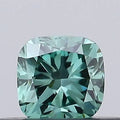 0.22ct Cushion brilliant Lab Grown Diamond (Colour Fancy Vivid Green, Clarity VS1, Uncertified)