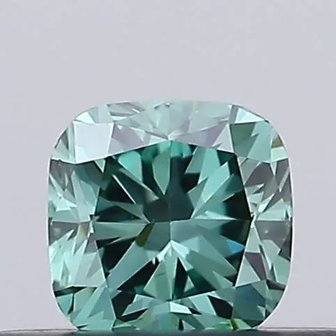 0.22ct Cushion brilliant Lab Grown Diamond (Colour Fancy Vivid Green, Clarity VS1, Uncertified)