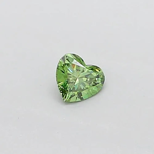 0.22ct Heart Lab Grown Diamond (Colour Fancy Vivid Green, Clarity VVS2, IGI Certified)
