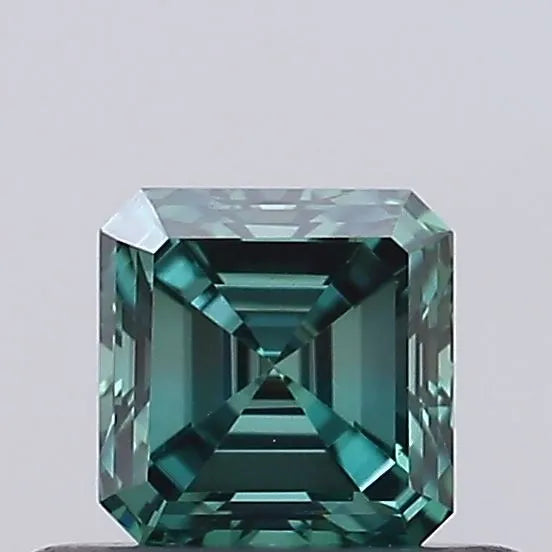0.25ct Asscher Lab Grown Diamond (Colour Fancy Vivid Green, Clarity VS1, Uncertified)