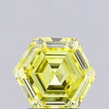 0.25ct Hexagonal Lab Grown Diamond (Colour Fancy Vivid Yellow, Clarity VVS2, Uncertified)