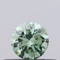 0.25ct Round Lab Grown Diamond (Colour Fancy Vivid Green, Clarity SI1, Cut GD, IGI Certified)