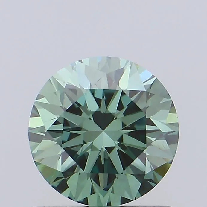 0.26ct Round Lab Grown Diamond (Colour Fancy Vivid Green, Clarity VVS2, Cut EX, Uncertified)