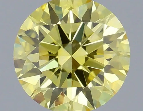 0.27ct Round Lab Grown Diamond (Colour Fancy Intense Yellow, Clarity VVS2, Cut ID, IGI Certified)