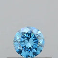 0.27ct Round Lab Grown Diamond (Colour Fancy Vivid Blue, Clarity SI1, Cut VG, IGI Certified)