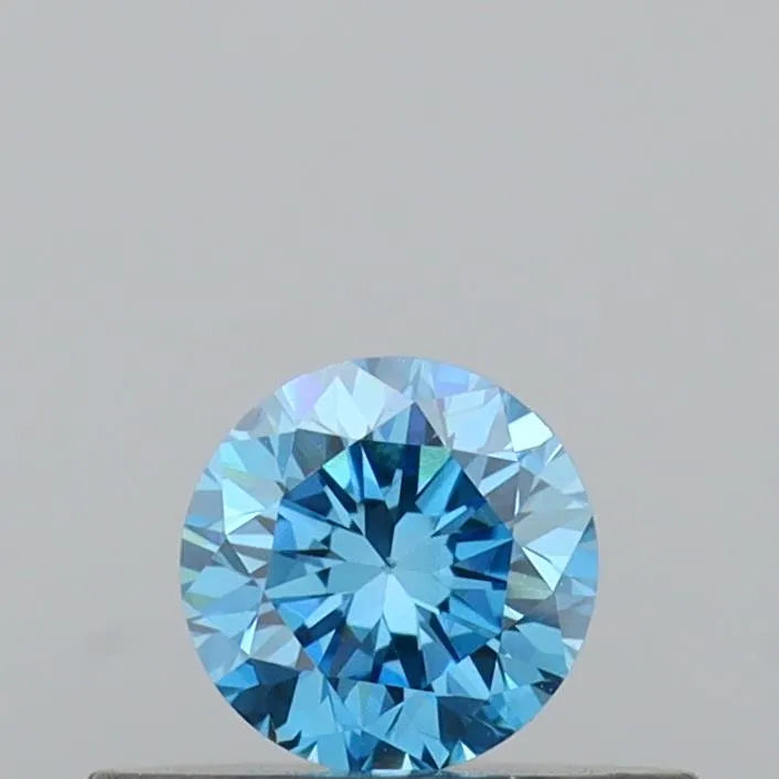 0.27ct Round Lab Grown Diamond (Colour Fancy Vivid Blue, Clarity SI1, Cut VG, IGI Certified)