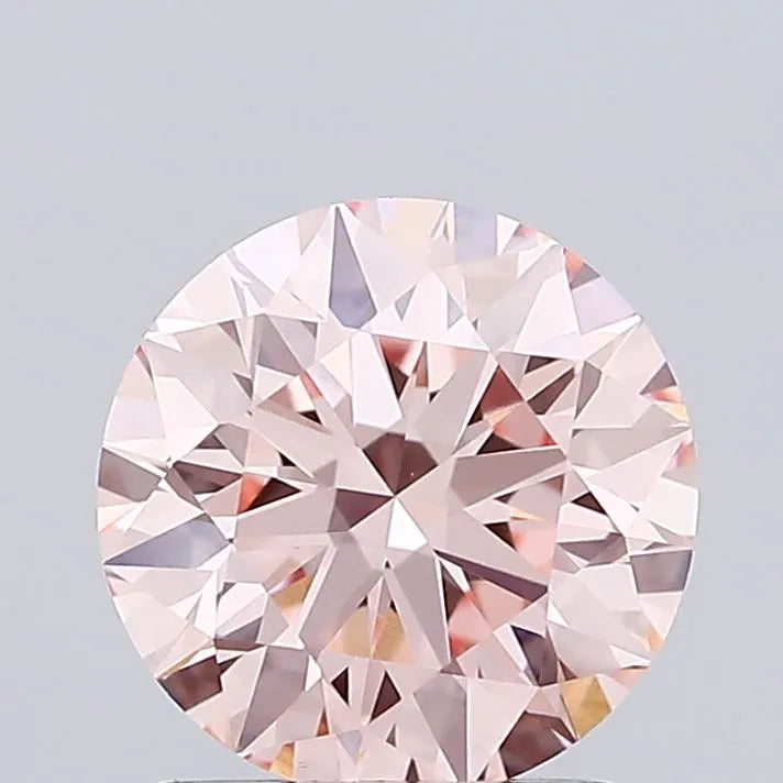0.27ct Round Lab Grown Diamond (Colour Fancy Vivid Pink, Clarity VS2, Cut EX, Uncertified)