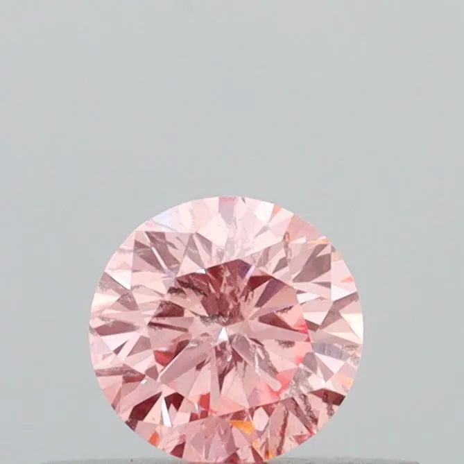 0.28ct Round Lab Grown Diamond (Colour Fancy Intense Pink, Clarity I1, Cut ID, IGI Certified)