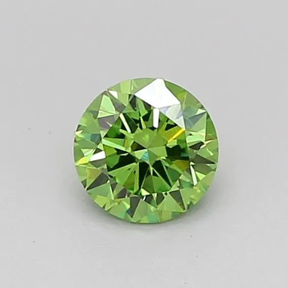 0.28ct Round Lab Grown Diamond (Colour Fancy Vivid Green, Clarity VS1, Cut EX, Uncertified)