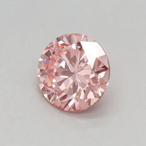0.32ct Round Lab Grown Diamond (Colour Fancy Vivid Pink, Clarity VVS2, Cut EX, IGI Certified)