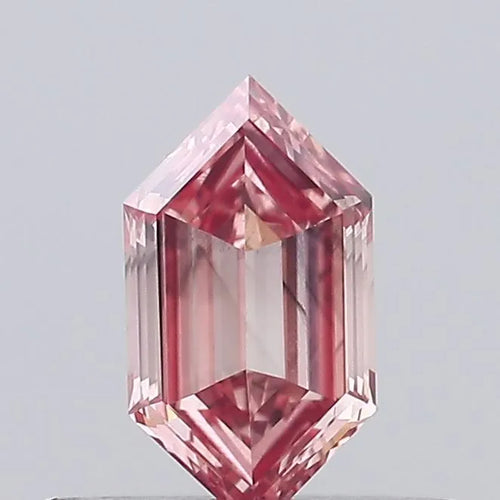 0.33ct Hexagonal Lab Grown Diamond (Colour Fancy Vivid Pink, Clarity VS2, Uncertified)