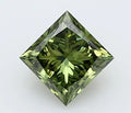 0.35ct Princess Lab Grown Diamond (Colour Fancy Vivid Green, Clarity VS2, IGI Certified)