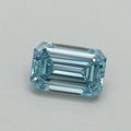 0.38ct Emerald Lab Grown Diamond (Colour Fancy Vivid Blue, Clarity VS1, IGI Certified)