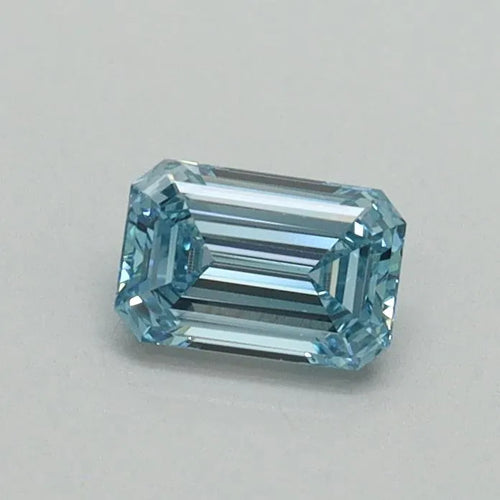 0.38ct Emerald Lab Grown Diamond (Colour Fancy Vivid Blue, Clarity VS1, IGI Certified)