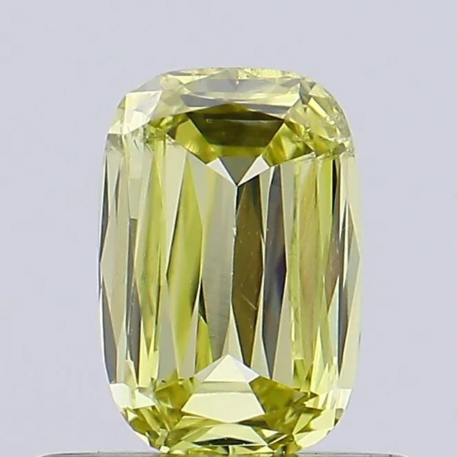 0.39ct Cushion brilliant Lab Grown Diamond (Colour Fancy Vivid Yellow, Clarity SI1, Uncertified)