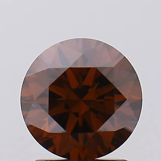 0.39ct Round Lab Grown Diamond (Colour Fancy Deep Brown, Clarity VS1, Cut EX, Uncertified)