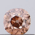 0.40ct Cushion brilliant Lab Grown Diamond (Colour Fancy Brown, Clarity VVS2, IGI Certified)