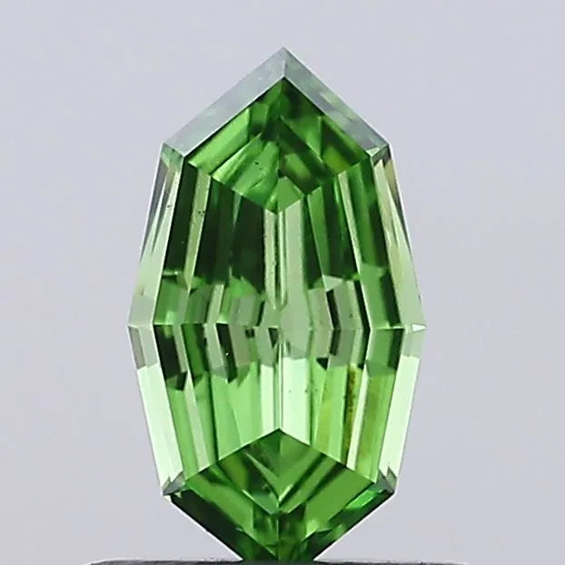 0.43ct Octagonal Lab Grown Diamond (Colour Fancy Vivid Green, Clarity VS1, IGI Certified)