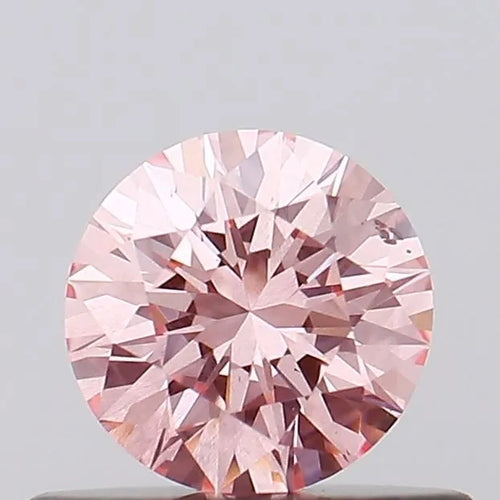 0.43ct Round Lab Grown Diamond (Colour Fancy Vivid Pink, Clarity SI2, Cut EX, IGI Certified)