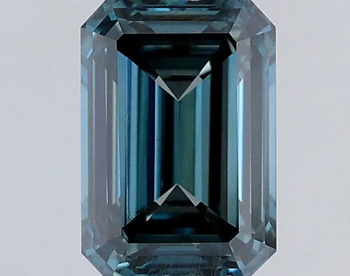 0.44ct Emerald Lab Grown Diamond (Colour Fancy Intense Greenish Blue, Clarity VS1, IGI Certified)