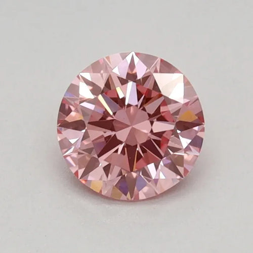0.44ct Round Lab Grown Diamond (Colour Fancy Vivid Pink, Clarity VVS2, Cut EX, IGI Certified)