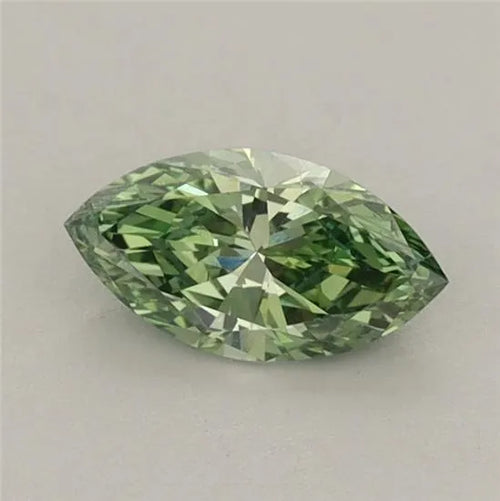 0.46ct Marquise Lab Grown Diamond (Colour Fancy Vivid Green, Clarity VVS2, IGI Certified)