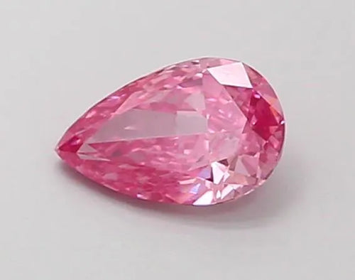 0.46ct Pear Lab Grown Diamond (Colour Fancy Vivid Pink, Clarity SI1, IGI Certified)