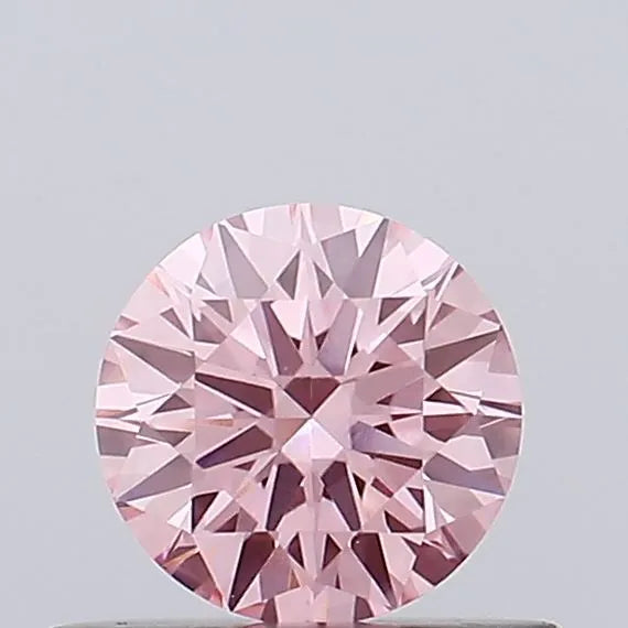 0.47ct Round Lab Grown Diamond (Colour Fancy Vivid Pink, Clarity VVS2, Cut EX, IGI Certified)