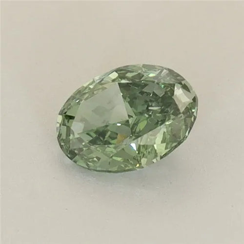 0.50ct Oval Lab Grown Diamond (Colour Fancy Vivid Green, Clarity VVS2, IGI Certified)