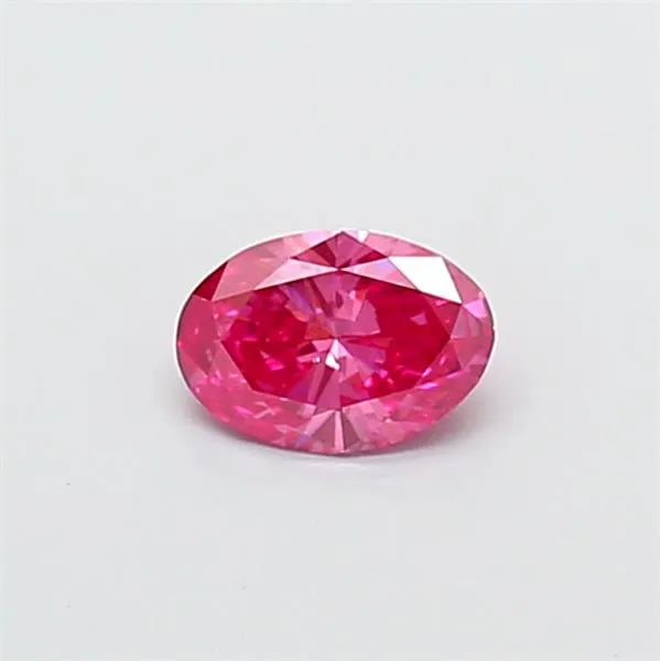 0.50ct Oval Lab Grown Diamond (Colour Fancy Vivid Pink, Clarity SI1, IGI Certified)