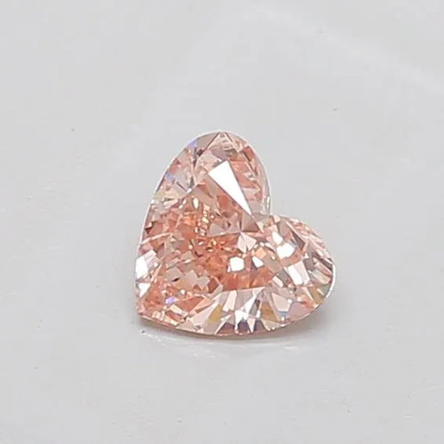 0.51ct Heart Lab Grown Diamond (Colour Very Light Yellowish Brown, Clarity VVS2, IGI Certified)