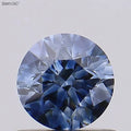 0.53ct Round Lab Grown Diamond (Colour Fancy Vivid Blue, Clarity SI1, Cut EX, Uncertified)