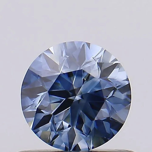 0.53ct Round Lab Grown Diamond (Colour Fancy Vivid Blue, Clarity VS2, Cut EX, Uncertified)