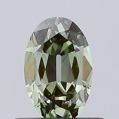 0.56ct European cut Lab Grown Diamond (Colour Fancy Vivid Green, Clarity VS2, IGI Certified)