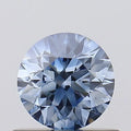 0.57ct Round Lab Grown Diamond (Colour Fancy Vivid Blue, Clarity SI1, Cut EX, Uncertified)