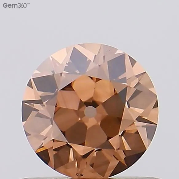 0.58ct European cut Lab Grown Diamond (Colour Fancy Brown, Clarity VS1, Uncertified)