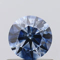 0.58ct Round Lab Grown Diamond (Colour Fancy Vivid Blue, Clarity VS2, Cut EX, Uncertified)