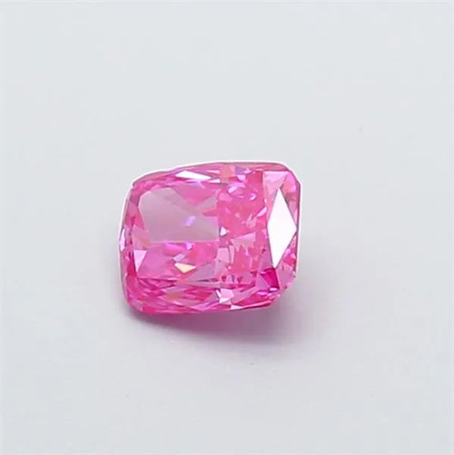 0.59ct Cushion modified Lab Grown Diamond (Colour Fancy Vivid Pink, Clarity VS1, IGI Certified)